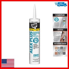 DAP 10.1oz White Alex Plus Acrylic Latex Caulk with Silicone