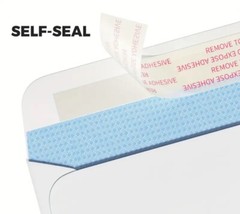 Self Sealing Letter Envelopes 250 #10 Security Business Peel Strip White Mail