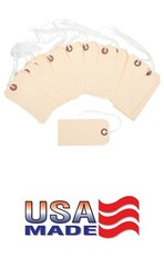 100 Manila 4 1/4″ x 2 1/8″ Size 4 Inventory Merchandise Price Tags with String