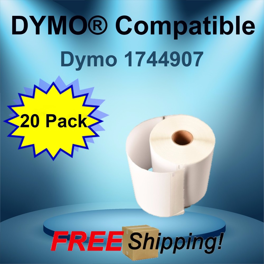 Dymo® 4XL Compatible 1744907 Large 20 Rolls Thermal White Rectangular Labels