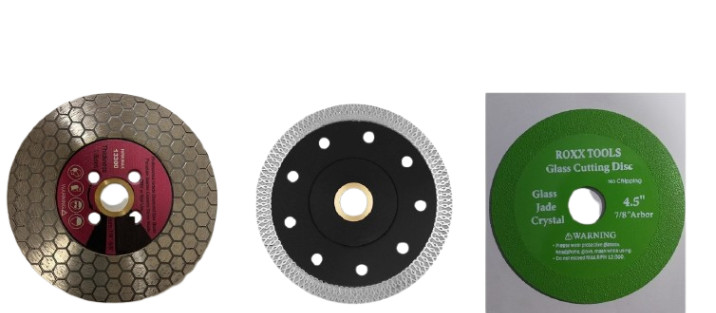 Power Tools Cutting Kit: 4.5″ Mesh + Green Blade + Hex Grinding Disc stone glass