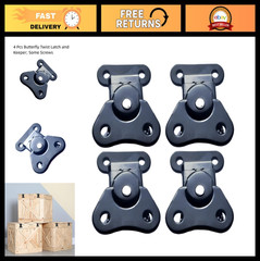 Metal Toggle Clamp Hasp Closure with Screws for Box Chest – 4 Pcs, 1.97″ x 1.5″