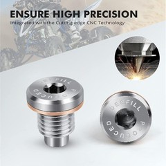 Magnetic Stainless Steel Crankcase Engine Oil Drain Plug with Copper Washer Fit