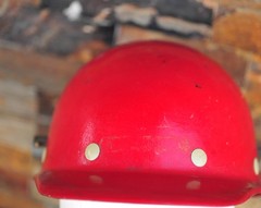 Vintage Red Fibre-Metal Hard Hat SuperGlas Pennsylvania