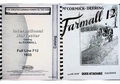 International F12 Tractor & Implement Catalog Sales Brochure 1933
