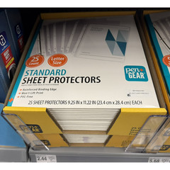 25 Pcs Pen+Gear Standard Sheet Protectors Reinforced Binding Clear 9.25″x11.22″