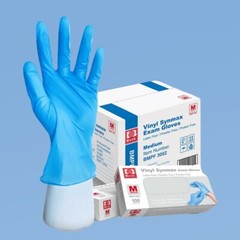 1000Pcs Disposable Synmax Vinyl Exam Gloves Latex-Free & Powder-Free -Medium