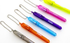 BAZIC Palm Mini Ballpoint Pen w/Key Ring, Roller Pens Medium Point 1.0mm, Small