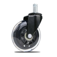 Everbilt Black 3 in. Rollerblade Office Chair Caster Wheels (4-Pack)
