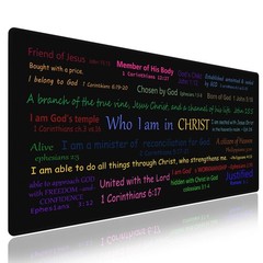 Christian Bible Verse Large Mouse Pad, 31.5L x 15.8W inches, Quotes