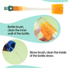 5-in-1 Bottle Brush Cleaner Set, Long Water Bottle & Straw Cleaning Brushes