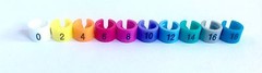 100 Colored Hanger Size Garment Marker (Sizes 0-18 even avail) Plastic Size Tags