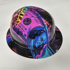 full brim hard hat custom hydro dipped IN BLUE COLLAR MOMMA BAD ASS EDITION NEW