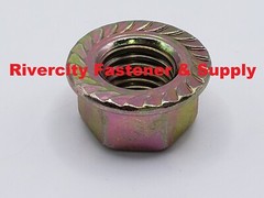 M12-1.25 JIS Flange Nuts Small Hex M12x1.25 Nut 12mm x 1.25 Serrated Flange 10.9