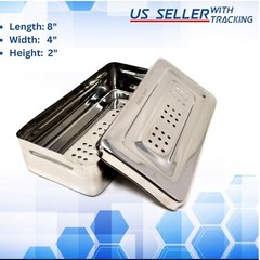 Surgical Dental Medical Vets Instrument Perforated Sterilization 8″x4″x2″ Box CE