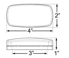 Optronics MCL0032RBBP LED Marker/Clearance Light with Reflex, Amber
