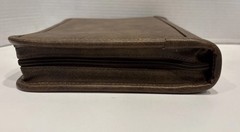 Franklin Covey 7-Ring Brown Zip Around Faux Leather Binder Organizer Planner