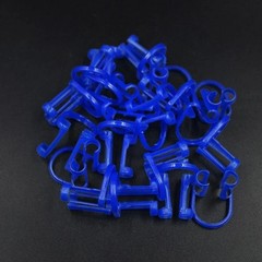 10-100Pcs Cotton Roll Holder Disposable Clips Plastic Blue For Dental Lab Clinic