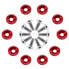 10/20PCS Universal JDM M6 Fender Washers & Bolts Bumper Nut Car Engine Screw Kit