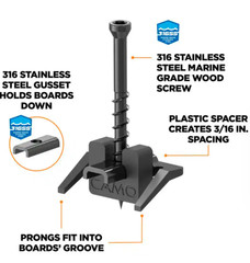 CAMO WEDGE Stainless Steel Hidden Deck Fasteners