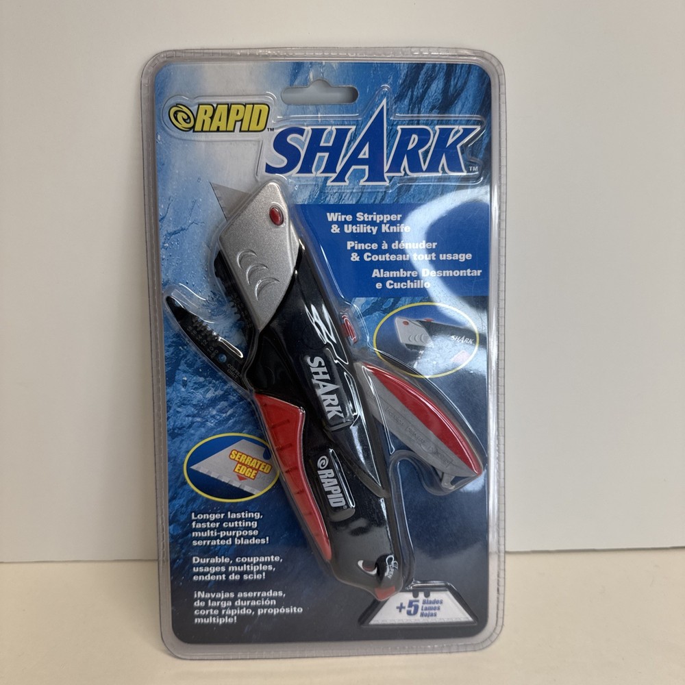 Rapid Shark Wire Stripper & Utility Knife Larger Wire,Gauge 6-12 AWG