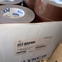 4 Rolls Polyken 203 9 mil Multi-Purpose Duct Tape Blue / Red / Brown 2” X 60yds