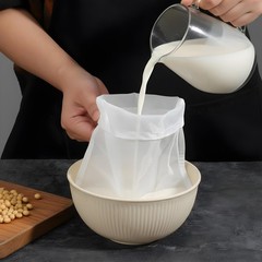 LIQWEI 6Pcs Nylon Wine Filter, Juicer Bags, Nut Milk Bag Juicing L, White
