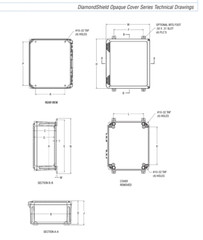 Stahlin Electrical Fiberglass Enclosure Box DiamondShield DS100806HLL 10x8x6