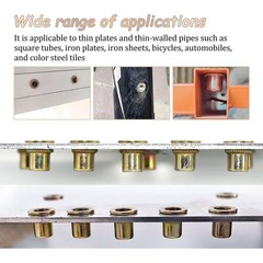 7 PCS Manual Rivet Nut Tool Kit Carbon Steel Nutsert Tool for M3-M12 Rivet Gun