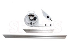 360 UNIVERSAL BEVEL DIAL PROTRACTOR 6″ 12″ BLADES SATIN #
