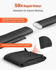VEVOR Flood Barrier 5 x 0.7 ft Reusable Flood Bags Activated by Water 4 Pack