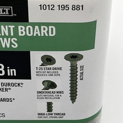 NEW!! Everbilt 575-Pack #9 x 1-5/8” Flat Head T25 Star Drive Cement Board Screw