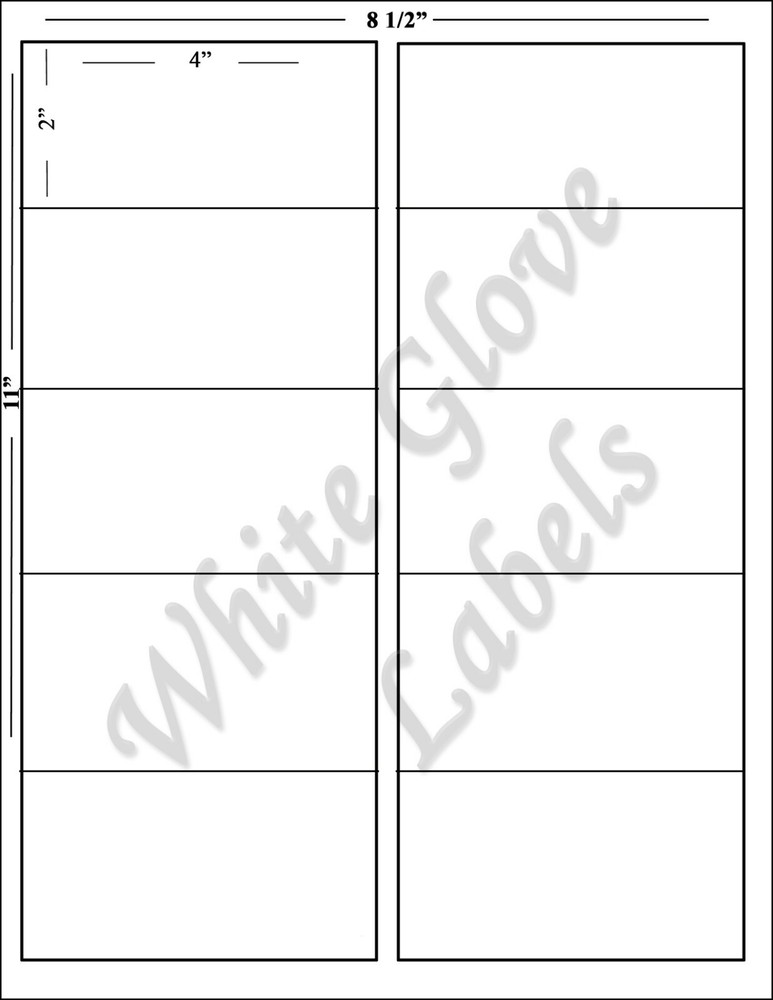 Address Labels 4″ x 2″ (10 Labels) per sheet