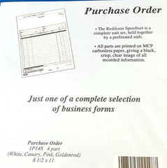 Rediform Carbonless Purchase Order Book -New 1L148 – 8.5″ x 11″ 17 Lines 4-Part