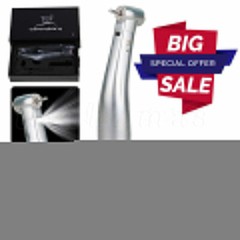 Dental 1:5 Increasing LED Fiber Optic Contra Angle Low Speed Handpiece Red Ring