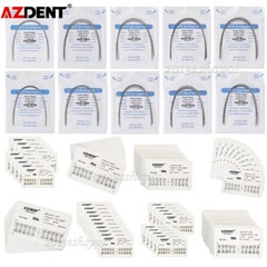 AZDENT Ortho Metal Bracket Braces MBT/Roth Hooks 3/345/Round Niti Arch Wires