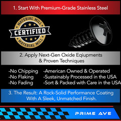 Black Oxide Stainless Steel License Plate Screws with Nylon Inserts for Securing