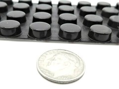 11mm Round Low Profile Silicone Rubber Bumper Pads w 3M Adhesive Backing 16 Pack