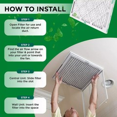20x22x1 MERV 8 Pleated AC Furnace Air Filters. 12 Pack