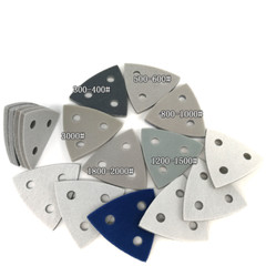 3 Hole 80mm Hook & Loop Mouse Sanding Discs Polishing Sponges Detail Sandpaper △