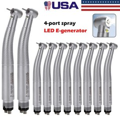 1-10*Kavo Type Dental LED E-generator High Speed Handpiece Standard 4Spray 4Hole