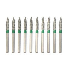 10pcs/pk Dental Diamond Burs FG Flame Ogival End 878K/018C FO-22C Coarse Grit