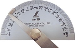 Japanese Stainless Steel Protractor 0-180 Degrees