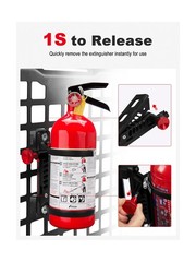 ZIDIYORUO MOLLE Panel Fire Extinguisher Mount Kit Fits 1″-2″ Ri… FAST USA SHIP