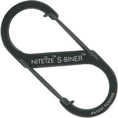 Nite Ize Sb30301 Double Gated Carabiner 25 lb Stainless Steel Black Size 3