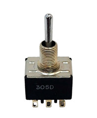 (25x) 3PDT On-None-On 5A 120VAC / 28VDC – 2A – 250VAC Toggle Switch – Solder