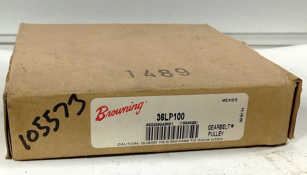 1 NEW BROWNING 36LP100 STEEL GEARBELT TIMING PULLEY NIB ***MAKE OFFER***