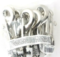 Ten Piece Pack Bolt Snap Rigid Rectangle Eye 3/4in Light Duty Nickel Plated 10ea