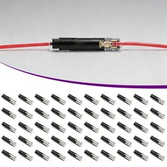50PCS Plug-In Quick Wire Connector Kit 1-Pin Reusable Clamp Terminal Block US