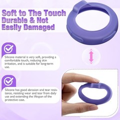 3 Pcs Silicone Chestpiece Covers for EKO CORE 500 Stethoscope Gradient Purple
